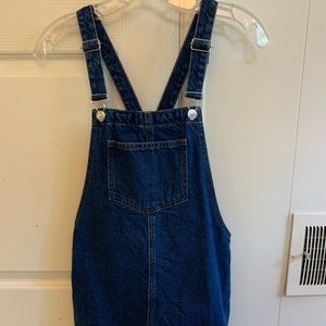 Topshop Petite Overall Dress with Pockets